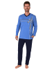 NORMANN Schlafanzug langarm Pyjama - 77885 in blau