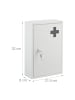 relaxdays Medizinschrank in Weiß/ Anthrazit - (B)21,5 x (H)32 x (T)8 cm