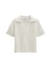 Marc O'Polo Ajour-Strickpolo regular in White Cotton