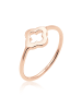 Elli Ring 925 Sterling Silber Kleeblatt in Rosegold