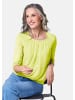 GOLDNER Chiffon-Shirt mit 3/4-Arm, Rundhals in hellgrün