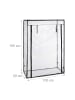 relaxdays Tomatengewächshaus in Transparent/ Schwarz - (B)100 x (H)150 x (T)50 cm