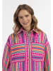IZIA Damen Hemdjacke in Mehrfarbig Pink