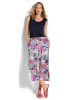 GOLDNER Jerseyhose mit Palmen-Print in bunt / gemustert
