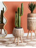 Beliani Outdoor Blumentopf DARMERA in Braun/Beige - (W) 30 x (H) 23 x (L) 30 cm