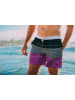 GUGGEN MOUNTAIN Badehose gestreift Streifen Lila