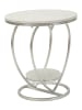 Mauro Ferretti Couchtisch aus silberfarbenem Metall, ø 40 x 45,5 cm