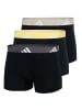 adidas 3er Pack Trunk Active Flex Cotton in Schwarz