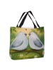Mr. & Mrs. Panda Shopper Turteltauben Liebe Design ohne Spruch in Weiß