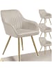tectake Polstersessel gepolstert, in Samtoptik, gesteppt, 58 x 62 x 82 cm