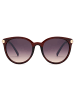 styleBREAKER Cateye Sonnenbrille in Braun-Gold / Braun Verlauf