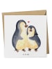 Mr. & Mrs. Panda Einladungskarte Pinguine Einschlafen ohne Spruch in Weiß