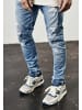 Cayler & Sons Pants in distressed light blue/white