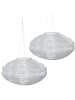 MARELIDA 2x LED Solar Lampion Gartenlampion 35x19cm in weiß