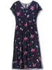 sheego Maxikleid in marine-gemustert