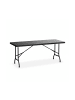 relaxdays Gartentisch in Schwarz - (B)180 x (H)72 x (T)74 cm