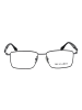 Trussardi Herren Brillenfassung mit Sonnenbrillen-Clip Rechteck Gunmetal