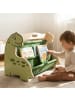relaxdays Bücherregal Kinder "Dino" in Grün/ Natur - (B)44 x (H)34 x (T)31 cm