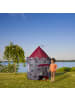 relaxdays Spielzelt Ritterburg in Grau - (B)105 x (H)125 x (T)105 cm