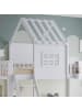 ABRIHOME 90x200cm Kinderbett Etagenbett mit Dach und Fenster