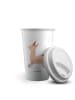 Mr. & Mrs. Panda To Go Becher Lama Springen ohne Spruch in Weiß