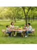 relaxdays Campingtisch in Natur - (B)90 x (H)44 x (T)60 cm