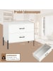 COSTWAY Kommode mit 2 Schubladen 71 x 40 x 61 cm in Weiß