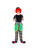 tectake Spaßvogel/Komiker, in grün, Gr. XL, Clown-Nase, 2 große Taschen vorn