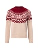 Marie Lund Strickpullover in ecru bordeaux - 0001