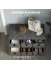 HOMCOM Schuhbank-76,5L x 38B x 38H cm-Dunkelgrau