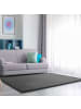 KADIMA DESIGN Hochflor Teppich waschmaschinenwaschbar Unifarben  Schlafzimmer in Anthrazit