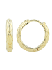 Adeliás Damen Ohrringe – Klappcreole aus 925 Silber in gold