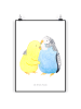 Mr. & Mrs. Panda Bild Wellensittich Liebe ohne Spruch in Weiß