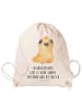 Mr. & Mrs. Panda Gym Bag Mops Krone mit Spruch in Creme
