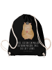 Mr. & Mrs. Panda Turnbeutel Hamster Hut mit Spruch in Schwarz