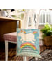 Mr. & Mrs. Panda Shopper Einhorn Regenbogen Design mit Spruch in Weiß