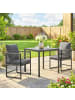Outsunny Gartenstühle in Dunkelgrau 52L x 52B x 66H cm