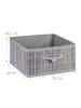 relaxdays 10x Aufbewahrungskorb in Grau - (B)32 x (H)16,5 x (T)35 cm