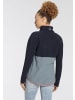 Polarino Fleecepullover in navy-hell blau