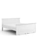 Feldmann-Wohnen Bett Belluno Elegante Kiefer weiß lackiert 200 / 214 / 95cm
