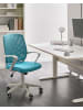 Beliani Bürostuhl BONNY in Blau/Weiß - (W) 66 x (H) 97 x (L) 66 cm