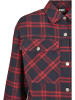 Urban Classics Long Sleeve Shirt in midnightnavy/red