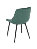 Beliani 2er-Set Esszimmerstuhl DUBROVNIK in Grün/Schwarz