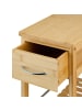 relaxdays Küchenwagen in Natur/ Silber - (B)25 x (H)86,5 x (T)50,5 cm