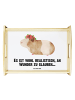 Mr. & Mrs. Panda Holztablett Meerschweinchen Weisheit mit Spruch in Weiß