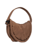 SANDQVIST Curve Half Moon Bag S - Umhängetasche 26 cm (black) in dark taupe
