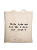 Mr. & Mrs. Panda Tragetasche Spruch Flöte Atem mit Spruch in Creme
