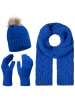 Rock Creek Schal Mütze Handschuhe Set in Blau