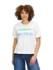 CARTOON Printshirt mit Rundhalsausschnitt in Cream/Green