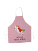Mr. & Mrs. Panda Kellner-Schürze Einhorn Super mit Spruch in Rot Pastell